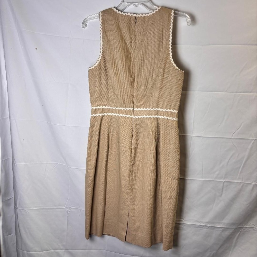 J Crew Dress Sleeveless Light Khaki Size 6 Sheath Knee Length NWT - Picture 2 of 9